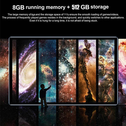 New 5G Pad Pro 10.1-Inch Android Tablet with 8GB RAM, 512GB ROM Octa core Support for calling, Dual SIM card 8000mAh Battery - Price Value Store
