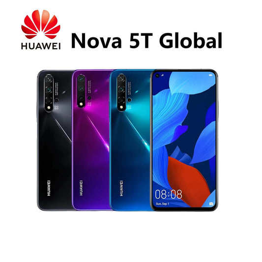 HUAWEI-Nova 5T,Smartphone Android,6.26 inch,128GB/256GB ROM,48MP,Google Play Store,Mobile phones,4G Network,Cellphones - Price Value Store