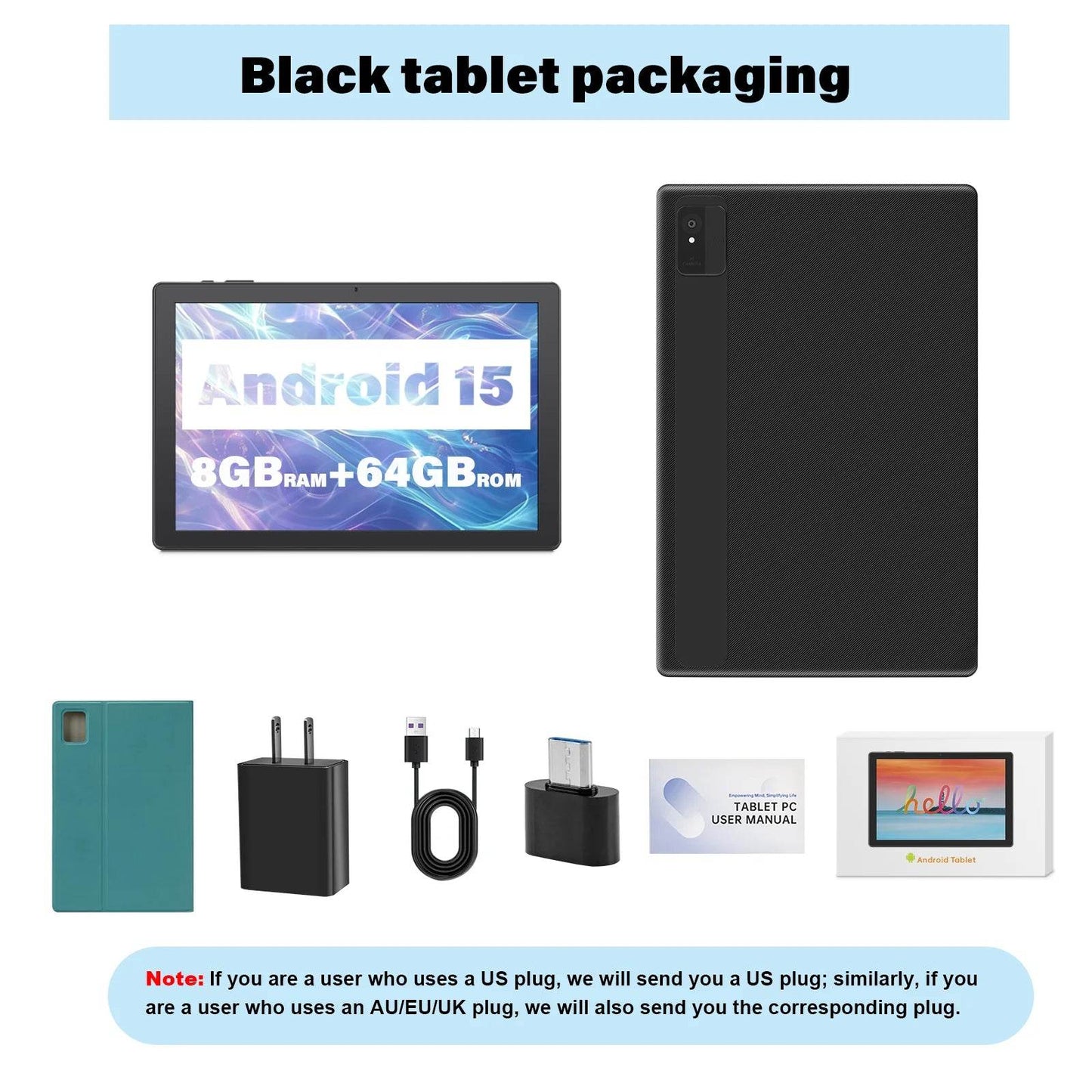 ANRY 2025 Android 15 IPS Display 10.1 Inch 8GB(4+4 Expand) RAM+64GB ROM Tablet 5000Mah Dual Camera 5GWifi A523 Octa-core Tablets - Price Value Store