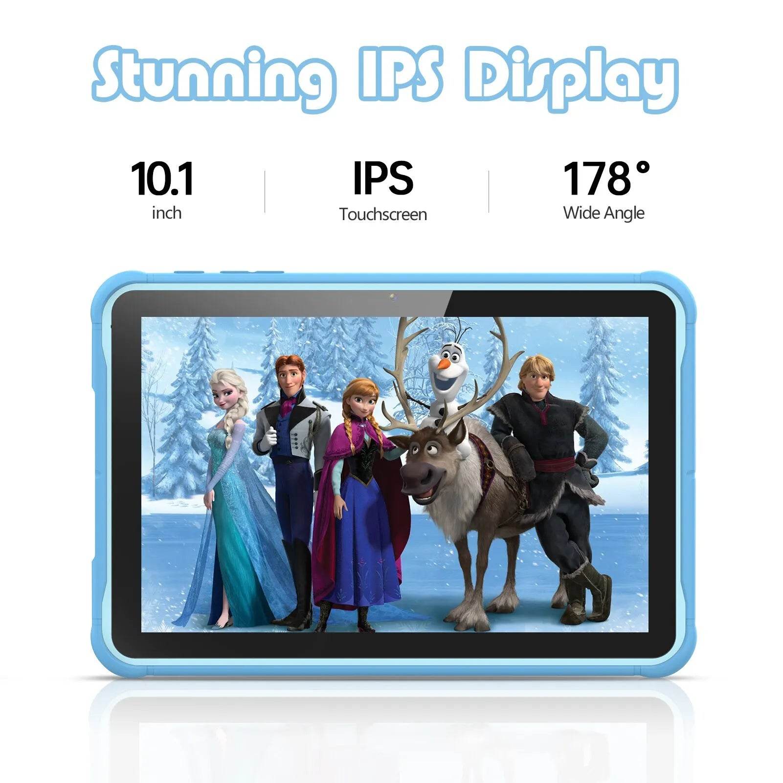 Pritom 10 Inch Kids Tablet Android 13 Go WIFI Quad Core Processor 2GB RAM 64GB ROM YouTube with Case - Price Value Store