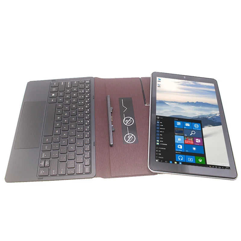 10.1" Windows 10 Tablet PC 2in1 2GB RAM 32GB ROM With Pin Docking Keyboard Z8350 Quad Core CPU 1280*800 IPS HD-MI 6000mAh