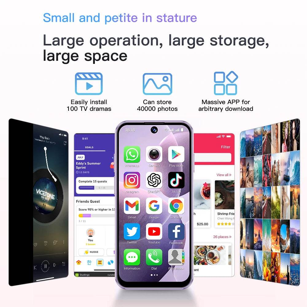 SOYES XS19 3.88in Mini Smartphone 2GB RAM 16GB ROM Android10.0 With Facial Recognition Dual SIM Standby 3G Network Small Phone - Price Value Store
