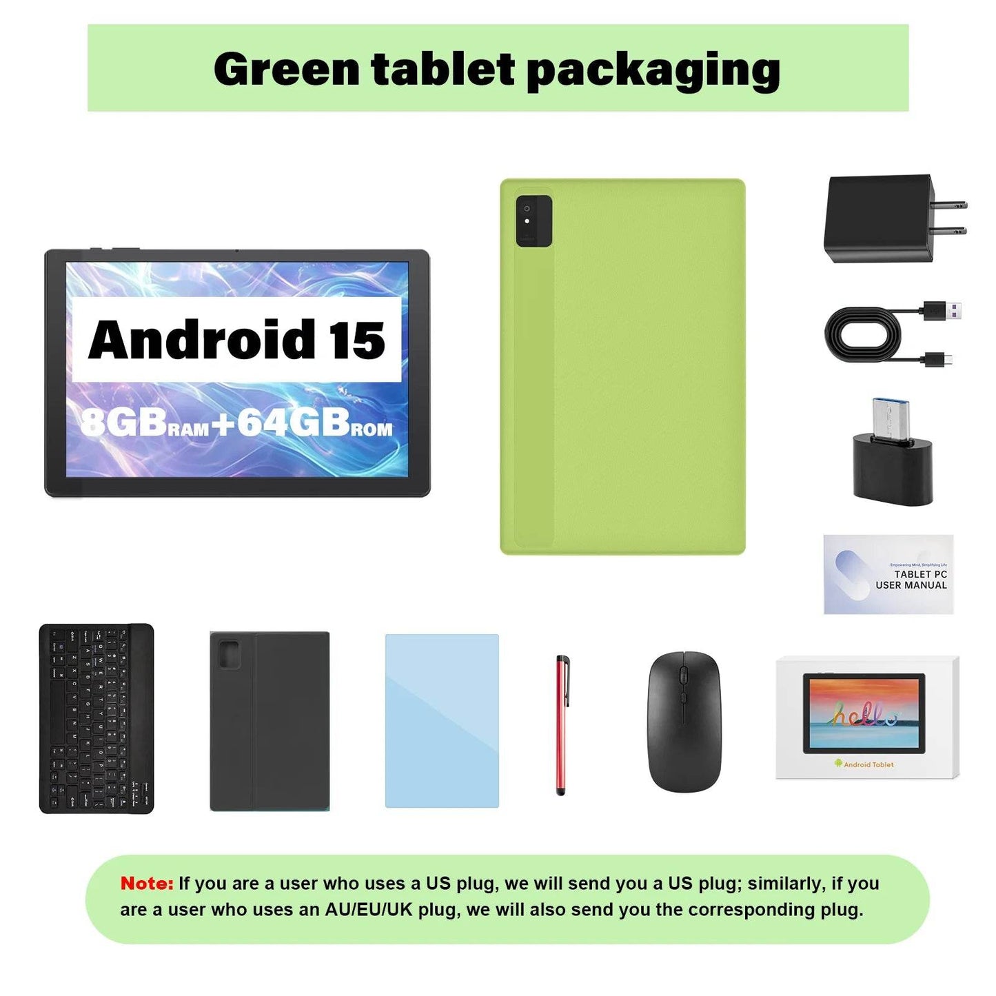 ANRY 2025 10.1 Inch 5G Wifi A523 Tablet Android 15 8GB(4+4Expand) RAM+64GB ROM IPS Display 5000Mah Dual Camera Octa-core Tablets - Price Value Store