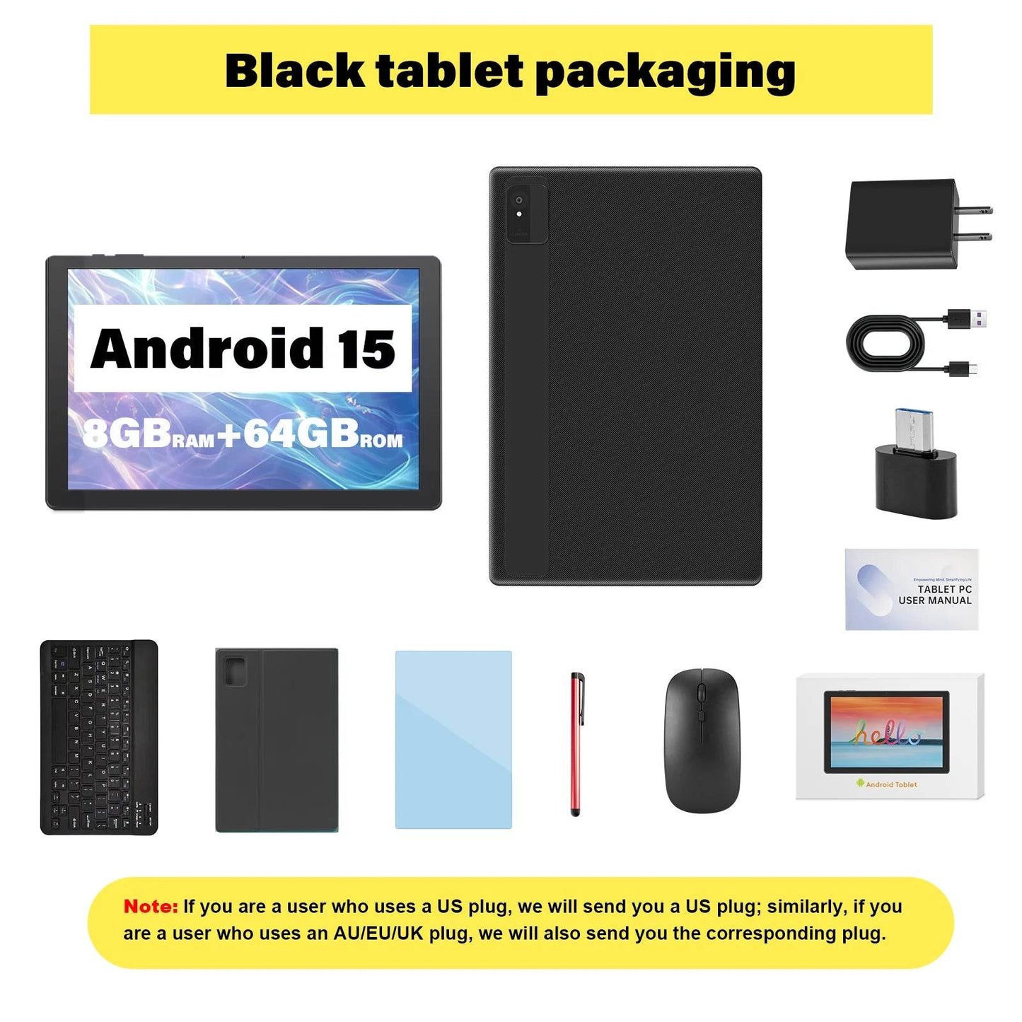 ANRY 2025 10.1 Inch 5G Wifi A523 Tablet Android 15 8GB(4+4Expand) RAM+64GB ROM IPS Display 5000Mah Dual Camera Octa-core Tablets - Price Value Store