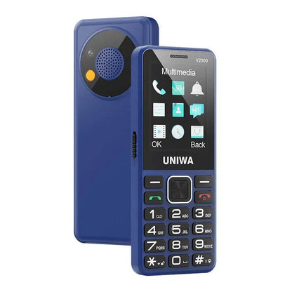 UNIWA V2000 4G Fashion Keypad Phone 2.4 Inch Big Button Loud Volume Dual SlM 1700mAh Russia Keyboard Feature Phones for Elderly - Price Value Store