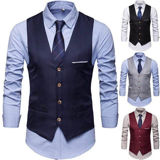 Suit Vest Men's Formal and Casual Business Style Groomsman Outfit - Price Value Store