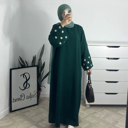 Turkey Elegant Embroidered Daisy dress Robe - Price Value Store