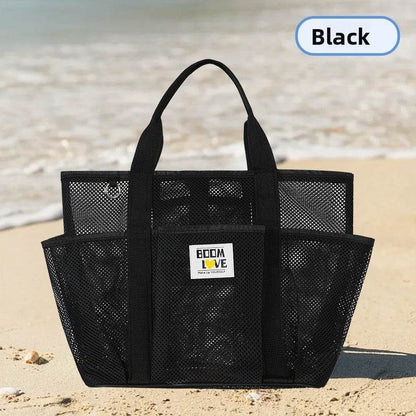Large Capacity Foldable Mesh Beach Bag for Swimming and Travel - Price Value Store