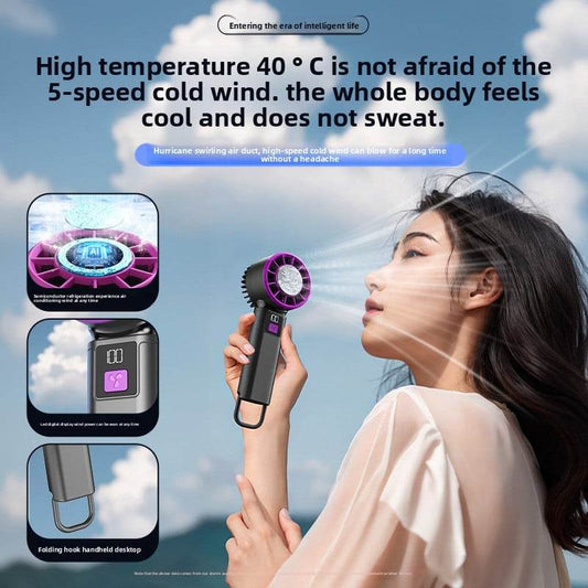 Handheld semiconductor-cooled portable mini cooling electric fan - Price Value Store