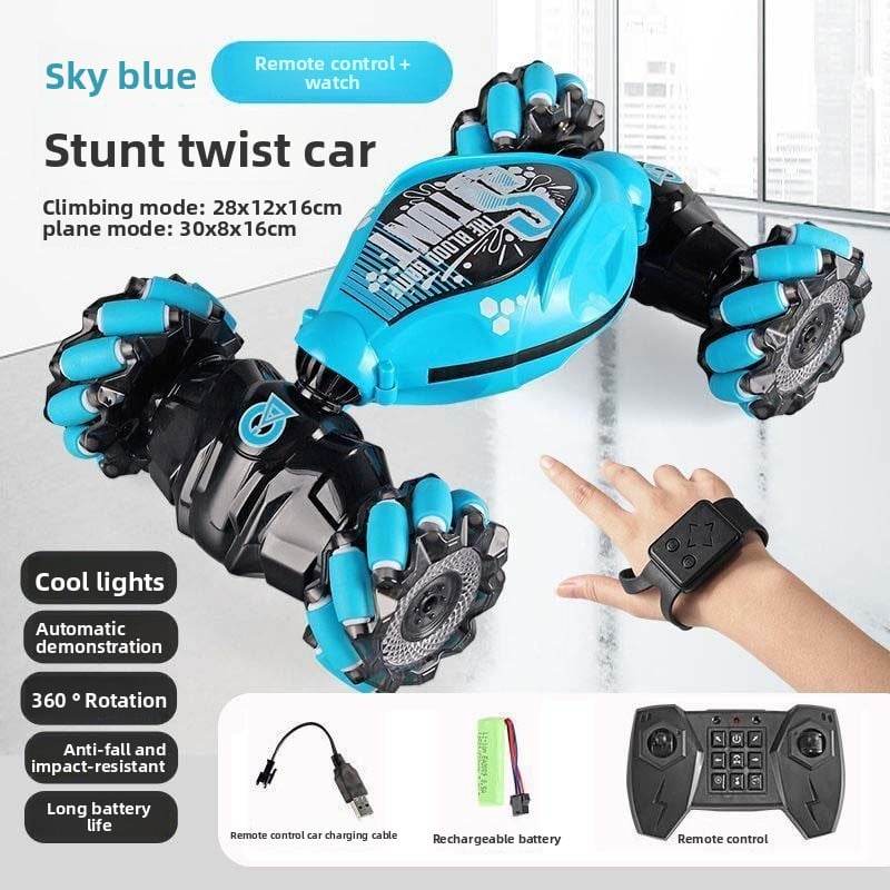 Gesture Induction Deformation Remote Control Car Children's Toy Twisted Four-wheel Drive Climbing Racing Car Boy Charged Electric Off-road Vehicle - Price Value Store