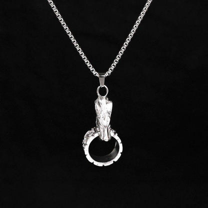 Hip-Hop Wolf Head Fingerring Necklace - Price Value Store