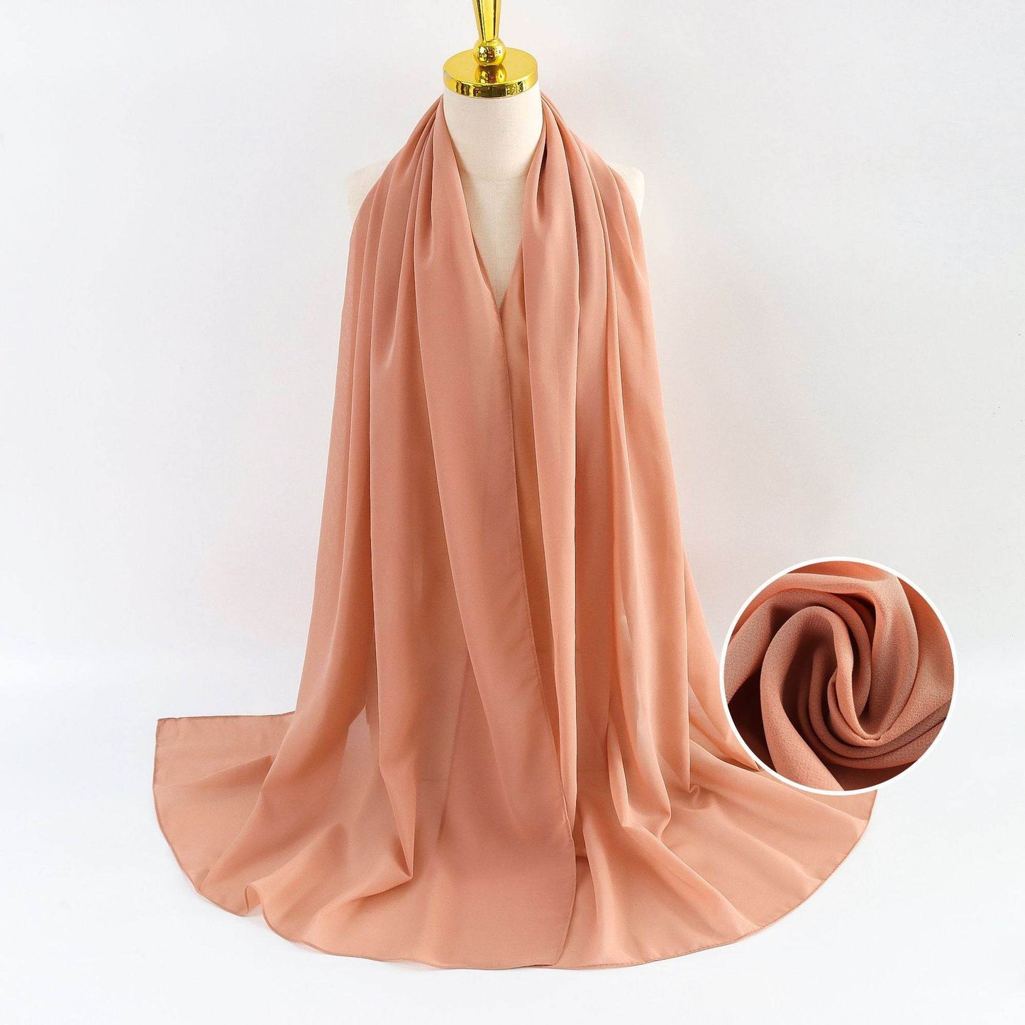 Elegant Pearl Chiffon Scarf for Women - Price Value Store
