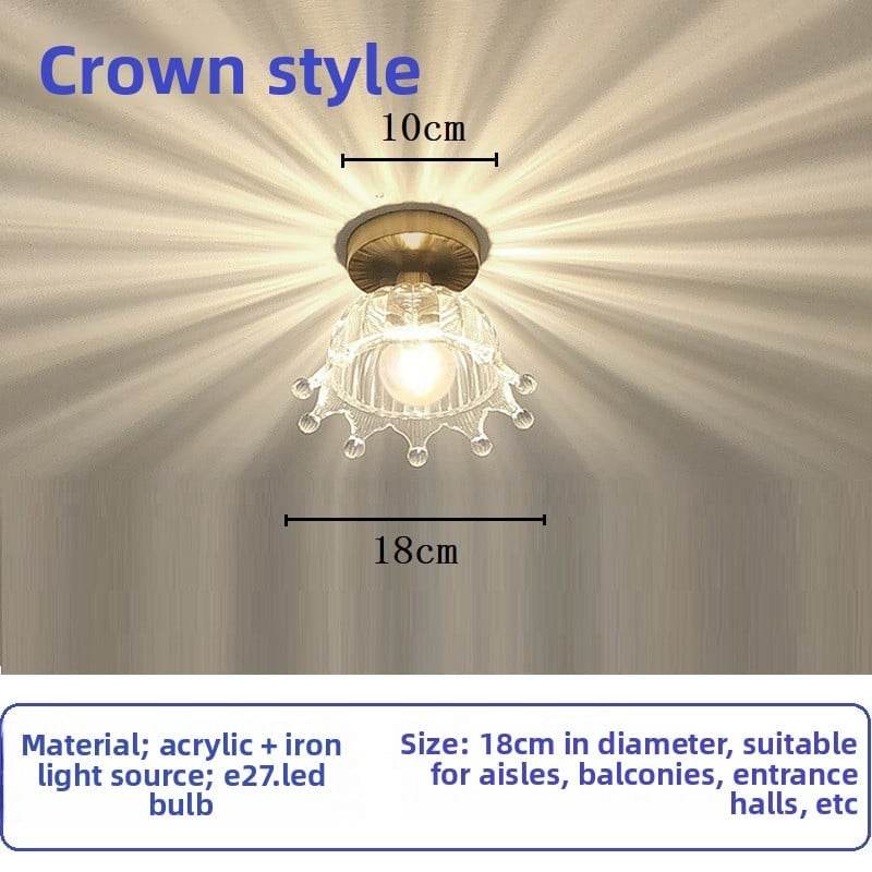 Japanese lotus leaf aisle lamp modern simple creative flower balcony corridor entrance ceiling lamp - Price Value Store