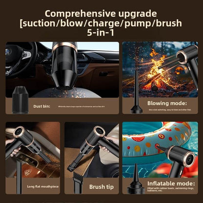 Handheld Vacuum Cleaner Household Strong Suction Car Mini Long Endurance High Suction Wireless Portable Blow Mite Removal Instrument - Price Value Store