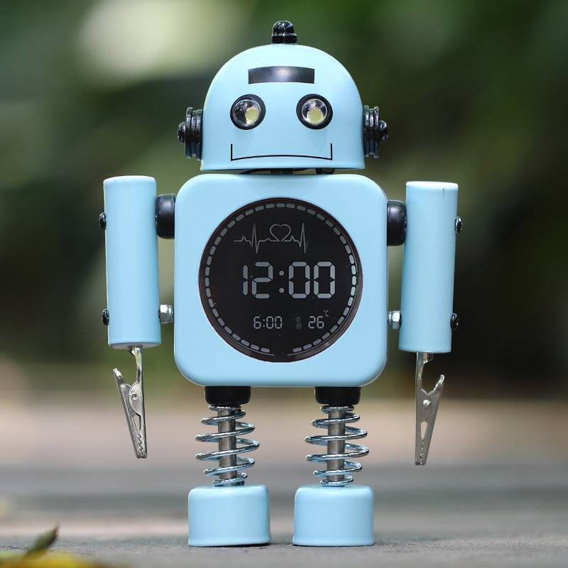 Metal Robot Luminous Alarm Clock - Price Value Store