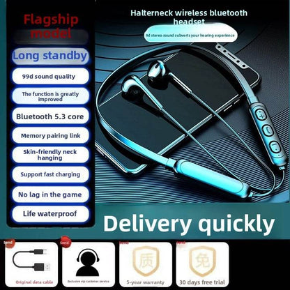 Neckband Bluetooth Headset with Noise Cancellation, Waterproof, Long Battery Life - Price Value Store
