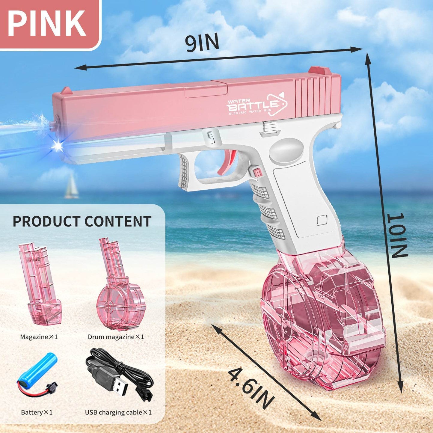 Electric Water Gun with LED Light - Price Value Store