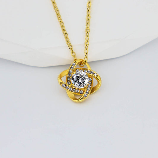 Titanium Steel Clover Necklace with Rotating Zircon Pendant - Price Value Store