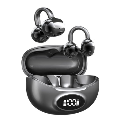 Wireless Bluetooth Ear Clip Headphones with Digital Display
