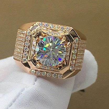 Copper micro-set artificial gemstone ring - Price Value Store