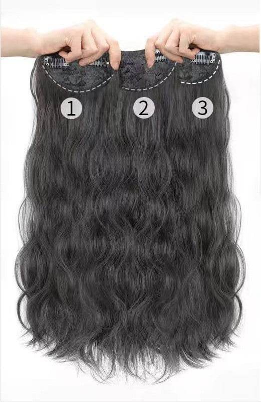 3-Piece Seamless Invisible Long Curly Hair Extensions for Women - Price Value Store