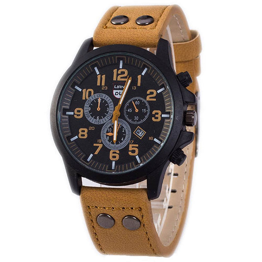 Fashionable and simple business belt quartz watch for men - Price Value Store