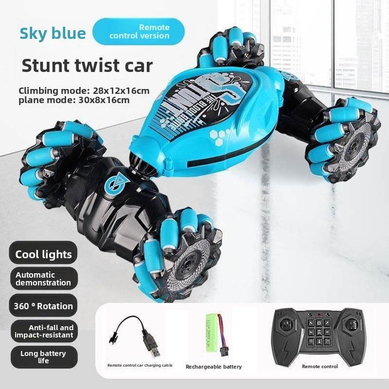 Gesture Induction Deformation Remote Control Car Children's Toy Twisted Four-wheel Drive Climbing Racing Car Boy Charged Electric Off-road Vehicle - Price Value Store