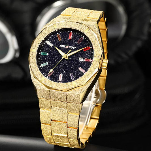 Full diamond luxury oak men's watch - Price Value Store