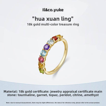 Rainbow gemstone ring - Price Value Store