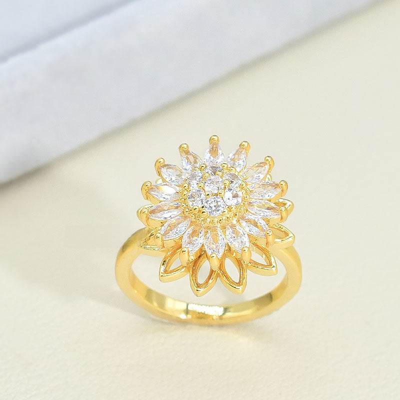 Light luxury rotatable sunflower necklace - Price Value Store