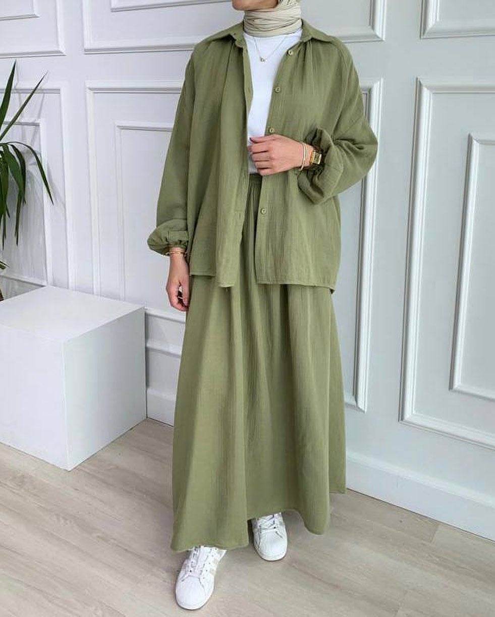Puff sleeve blouse and skirt - Price Value Store