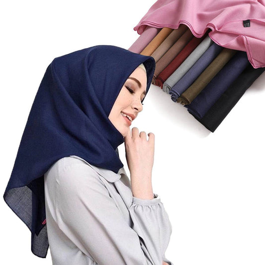 High-Quality Polyester Square Scarf Hijab Shawl - Price Value Store