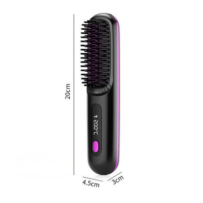 LCD display ceramic straight hair comb - Price Value Store