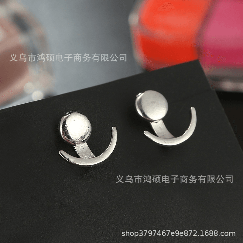 Geometric round earrings, fashionable and cute crescent-shaped earrings for girls - Price Value Store