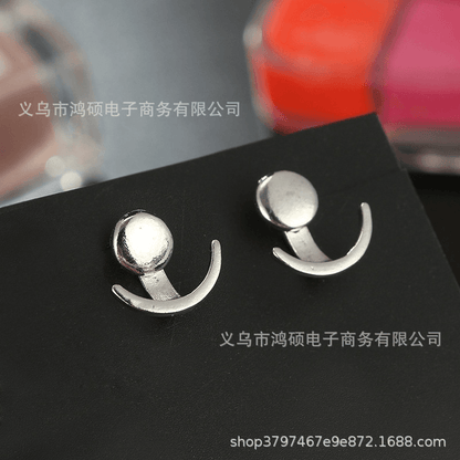 Geometric round earrings, fashionable and cute crescent-shaped earrings for girls - Price Value Store