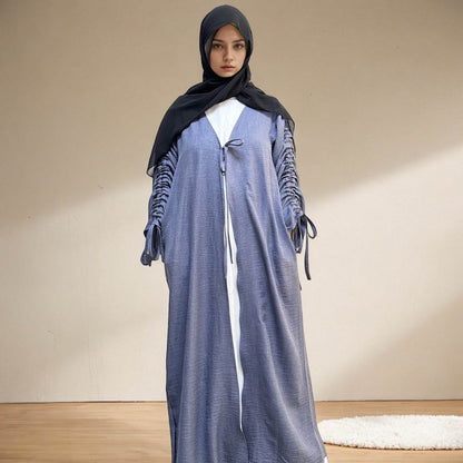 Cardigan coat with drawstring dress - Price Value Store