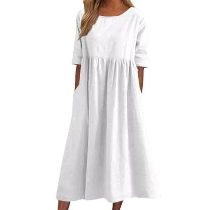 Loose round-neck dress - Price Value Store