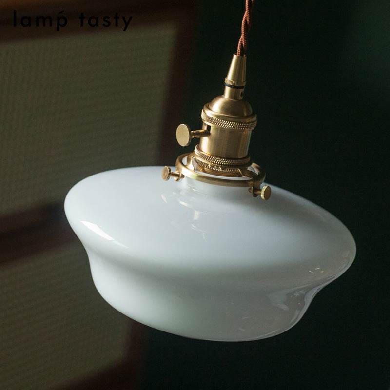 Retro milk-white glass pendant lamp - Price Value Store