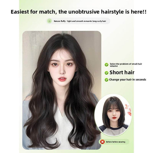 Three-piece large wavy wig pieces - Price Value Store