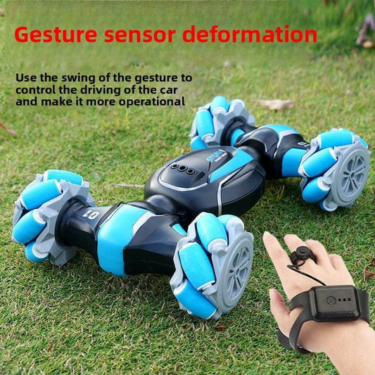 Gesture Induction Deformation Remote Control Car Children's Toy Twisted Four-wheel Drive Climbing Racing Car Boy Charged Electric Off-road Vehicle - Price Value Store
