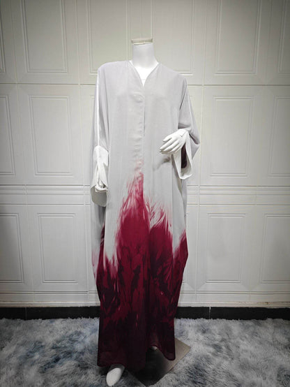 Graduated color long robe cardigan - Price Value Store