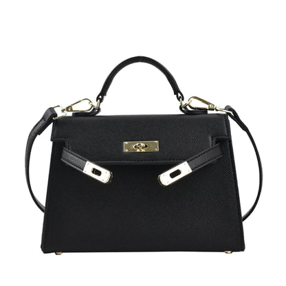 Texture Lock Portable Small Square Bag Women's 2022 New All-match Classic Shoulder Bag PU Fashion Kelly Bag - Price Value Store