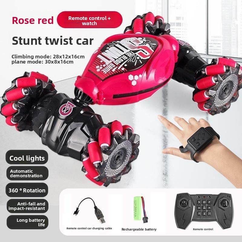 Gesture Induction Deformation Remote Control Car Children's Toy Twisted Four-wheel Drive Climbing Racing Car Boy Charged Electric Off-road Vehicle - Price Value Store