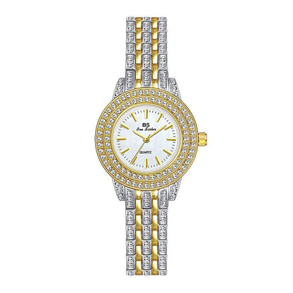 Luxury Diamond Women's Watch with Mother-of-Pearl Dial - Price Value Store