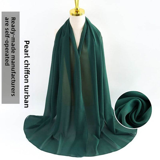Elegant Pearl Chiffon Scarf for Women - Price Value Store