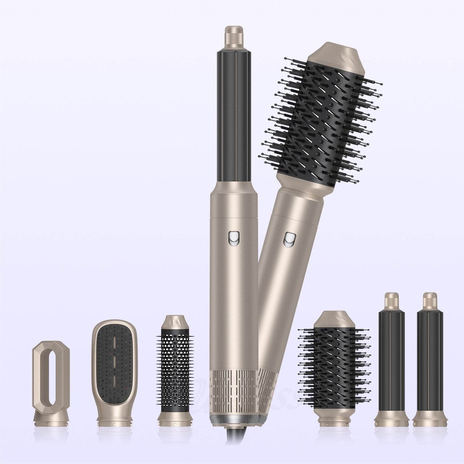 six-in-one noise reduction hair dryer, wind drum, curling iron, all-in-one hair dryer, comb straight hair - Price Value Store
