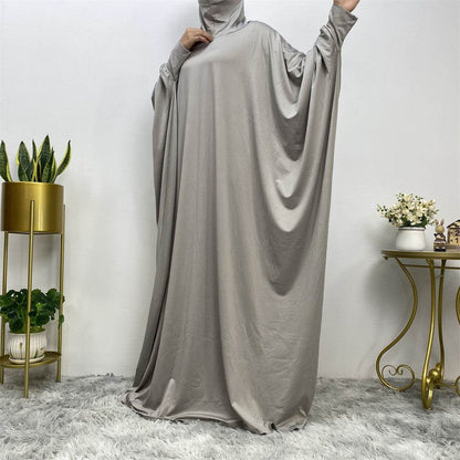 Solid-color batwing robe - Price Value Store