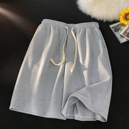 Thin five-inch waffle shorts - Price Value Store