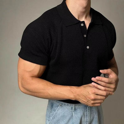 Men's breathable honeycomb-patterned short sleeved top - Price Value Store