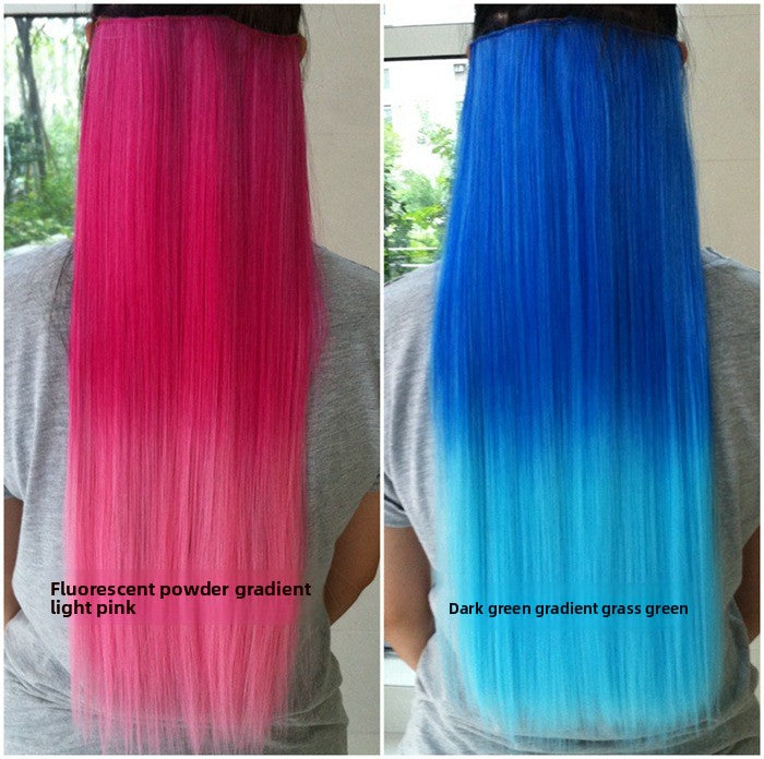 Matte lengthened thickened wig